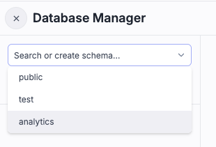 Data Table schemas Data Table schemas