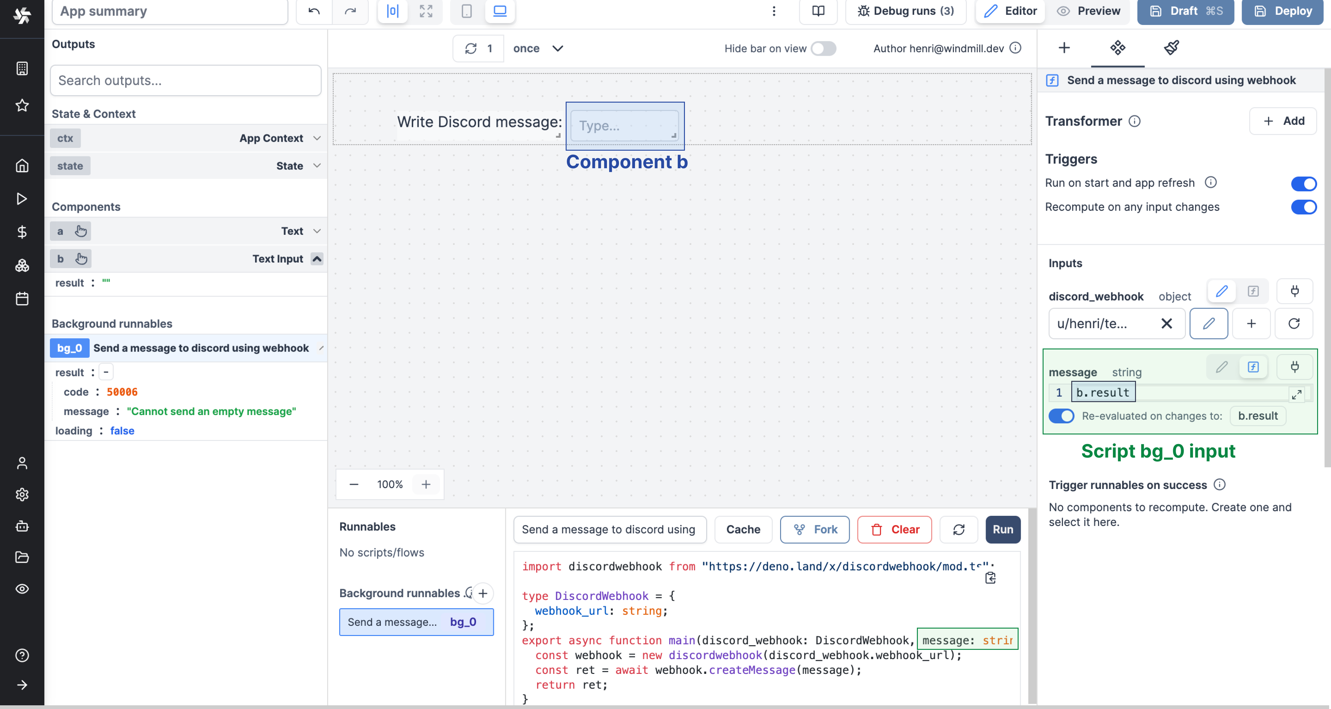 Re-evaluated on changes to Re-evaluated on changes to